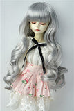 Doll Wigs JD148 7-8inch 18-20CM Grey Long Wave Vora Synthetic Mohair 1/4 MSD BJD Doll Wigs