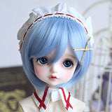 XSHION 1/4 BJD SD Doll Wig, Heat Resistant Fiber Anime Short Pink Hair Wig SD BJD Doll Wig, Only Wig