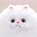 Winsterch Kids Cats Stuffed Animal Toys Gift Plush Cat Animal Baby Doll, Fat White Plush Cat,12