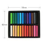 HASHI Soft Pastels (24 Colors) + HASHI Chalk Pastel Holder (2pcs 1set)