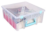 ArtBin Art Storage Box, Clear & Aqua