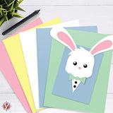 Easter Colored Card Stock Paper, 8.5 x 11" Multi-Color Bulk Cardstock for Spring Greetings, Gift Tags, Art & Crafts, Invitations | 25 Pink, 25 Green, 25 Blue, 25 Canary, 25 White (125 Sheets Total)