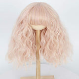 Miss U Hair 9-10 Inch 1/3 BJD Doll Wig MSD DOD Pullip Dollfie Long Curly Hair Not for Human (Kinky Pink)