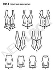 New Look Sewing Pattern 6914 Misses Tops, Size A (4-6-8-10-12-14-16)