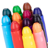 TOOKYLAND 12 Colors Washable Crayons Silky Crayons for Kids, Twistable Gel Crayons, Easy to Hold Large Crayons for Kids Toddlers