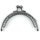 GuoFa 5pcs 8.5cm Retro Half Round Bead Embossed Metal Purse Frame Coin Bag Kiss Clasp Lock DIY