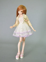 Doll full set clothes wig +outfit+shoes for 1/4 girls