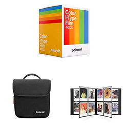 Polaroid Instant Color I-Type Film - 40x Film Pack (40 Photos) (6010) & Box Camera Bag, Black (6056) & Polaroid Photo Album - Large