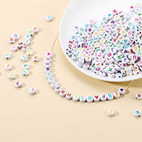 1680 Pieces A-Z Letter Beads (Even Quantity) , Acrylic 4x7mm Round Letter Beads Kits Alphabet Beads, Evil Eye Beads Heart Beads for Bracelets Necklaces DIY Jewelry Making Crafts (Colorful（1680pcs）)