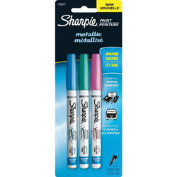 Sharpie Extra-Fine Metallic Paint Pen, Pink/Blue/Green (1783277)