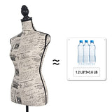 Female Mannequin Torso Dress Form with Adjustable Tripod Stand Base Style (Paris)