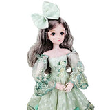 EVA BJD 57cm 22 Inch Doll Jointed Dolls - Including Clothes with Wig, Shoes,Accessories for Girls Gift (Party Wear-Green)