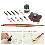 Dip Pen Set, Vintage Calligraphy Fountain Dip Pen with 10pcs Ink Writing Pen Nibs for Art Calligraphy Writing Tool(#2)