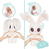 IMC Toys Peekapets Peek-A-Boo Bunny White Plush - Stuffed Animal, Plush Doll - Great Gift for Kids Ages 1-3