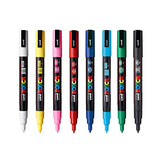 POSCA Paint Marker Pen - Fine Point - Set of 8 (PC-3M8C), Multicolor