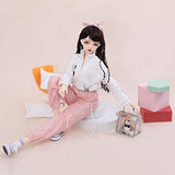 MEESock Fashion BJD Dolls 1/3 SD Doll 23.8Inch Handmade Simulation Ball Jointed Doll DIY Toys, with Clothes Shoes Wig Makeup, Birthday Gift for Girl/Boy
