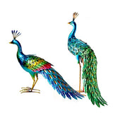 Peacock Statue Garden Decor Metal Peacock Yard Art Lawn Decoration