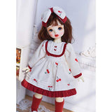 RAVPump BJD Doll Clothes, 3Pcs Red Cherry Dress for 1/6 BJD Doll (No Doll)