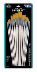 Royal & Langnickel RSET-9603 Gold Taklon Flat Brush Set