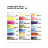 ROSA Gallery Romantic Professional Watercolor Paint Set, 21 Water Colors of 2.5 ml, High Lightfastness Paints Kit for Artists, Adult, Lightweight and Portable Metal Case