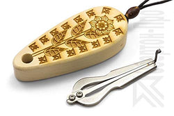 Oberton Pro "Sunflower" Jaw Harp with Cedar Protective Case. Best Simple Mouth Harp for Beginners!