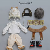 1/6 Handmade BJD Doll 29.5cm 11.61in Ball Joints Doll Exquisite SD Doll with Full Set Clothes Shoes Wig Makeup, Made of Advanced Resin, Best Gift for Girls,A