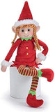 Posable Plush Elves Set of Boy Elf and Girl Elf with Bendable Arms and Legs Fun Christmas Decoration