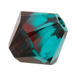 Swarovski Crystal, #5328 Bicone Beads 6mm, 20 Pieces, Burgundy Blue Zircon Blend