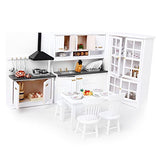 Baoblaze Modern Style Dollhouse Miniature Furniture Wooden Kitchen Set 1/2 Scale Toy Accessories