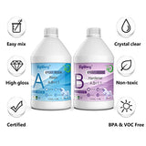 Epoxy Resin Clear Crystal Coating Kit 1 Gallon - 2 Part Casting Resin for Art, Craft, Countertop, Wood, Jewelry Making, River Tables