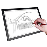 A4 Portable LED Tracing Pad Light Box Dimmable Brightness, Ultra-Thin USB Powered Light Board Kit for DIY Diamond Painting Artists Drawing Sketching Animation Art Supplies Black