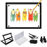 Kornculor A3 LED Tracing Board Ultra-Thin Light Box Eye-Friendly Drawing Light Pad Dimmable Brightness Illumination Light Panel with Stand and Carry Bag for Drawing Sketching Animation