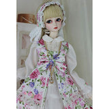 XSHION 1/3 BJD SD Doll Clothes, Pastoral Printed Blossom Dress Clothes Costume Outfit Set for 1/3 Ball Jointed Doll Clothes Dress Up Accessories