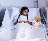 Ganz 10.5 Get Well Teddy Bear with Pink Robe Plush and Deluxe Fleece Blanket from Northeast Fleece (Pink Robe Bear with Blanket)