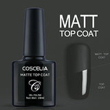 30PC Gel Nail Polish Set Soak Off LED U V Manicure Nail Art Set with Matte Top Coat and High Gloss Top Gel Coat Base Coat