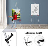 Portable Artist Easel Stand 63 Inches - Picture Stand Painting Easel with Bag - Table Top Art Drawing Easels for Painting Canvas, Wedding Signs, Poster, Tabletop Easels Display Metal Tripod, 2 Pack