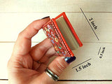 Miniature Book, Dollhouse Library 1/6 scale Violet Orange Minibook Keychain (Violet)