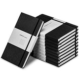 POPRUN 10 Pack Journals Notebooks, 80Gsm Premium Thick Paper Classic Ruled Notebook, Hardcover Lined Journal for Bussiness Writing Home School, Black 5.4"x8.5"