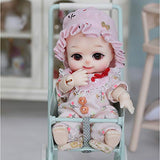 MEESock 12cm BJD Doll 1/8 Lovely Baby SD Dolls 4.7 Inch Ball Jointed Doll DIY Toys with Clothes Hat Makeup Best Gift for Girls