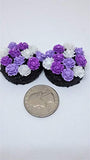 Miniature Flower Beds for Fairy Garden or Dollhouse. Set of 2. Terrarium Décor, Fairy Garden Accessories.