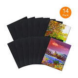 CONDA Black Canvases for Painting, Canvas Panels 8x10 inch, Pack of 14, 100% Cotton Acid-Free, 8 oz Gesso-Primed, Art Boards for Oil & Acrylic Painting