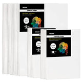 Gredak Painting Canvas Panels, Multi Pack 5x7,8x10,Set of 28 with Label, 100% Cotton Canvas Boards for Painting Arts & Crafts with MDF Board Core,for Oil and Acrylic Paint, Dry or Wet Art Media