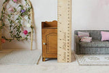 Miniature Drawer 1:6 Scale. Wooden Dollhouse Furniture Table Stand with Door.