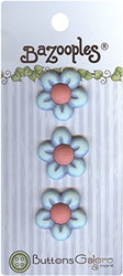 BaZooples Buttons-Blue Flowers