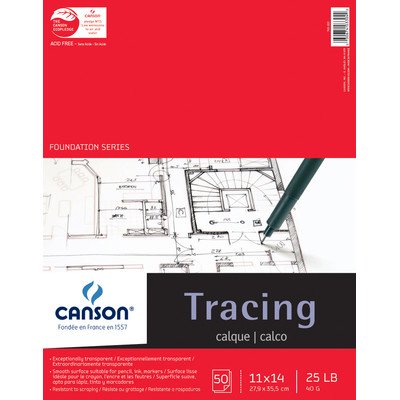 Canson Foundation Series Tracing Paper Pad 11x14-50 Sheets