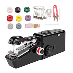 Handheld Sewing Machine, Mini Handheld Sewing Machine for Quick Stitching,Portable Sewing Machine Suitable for Home,Travel and DIY,Electric Handheld Sewing Machine for Beginners,Black