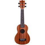 Kadence Mahogany Wood Ukulele Mahagony 21 inch With Bag and Tuner (Wanderer with Tuner)