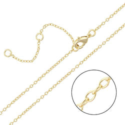 Wholesale 12 PCS 1.5MM Gold Plated Solid Brass O Chains with Extension Chains Adjustable Bulk for