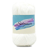 Bamboo Cotton Yarn for Crocheting - Soft Sport Knitting - Bamboo Yarn - Soft Yarn for Babies (Set of 3) (White)