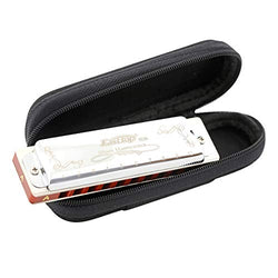 East top 10 Hole 20 Tone Diatonic Harmonica Key of A with Silver Cover,Standard Harmonicas For Professional Player, Beginner, Students,Adults,Children, Kids,as Best Gift